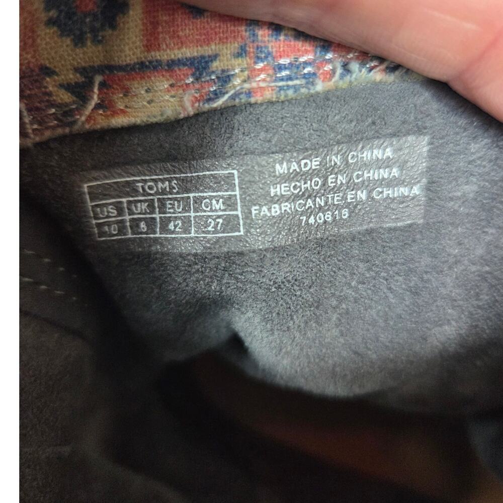Toms Woman's Laurel Gray Suede Boho Pull on Ankle Boots Size 10 - Picture 9 of 9